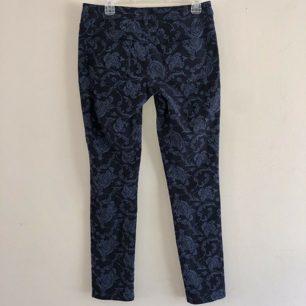THE LIMITED 678 Navy Floral Jacquard Skinny Jeans - Picture 6 of 10